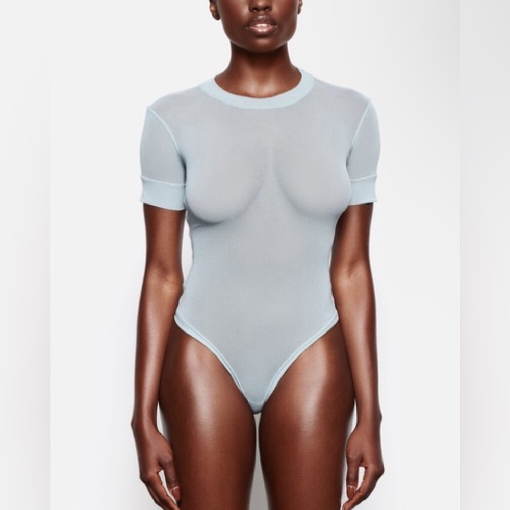 NWT SKIMS Sky Summer Mesh Tee Bodysuit Size 4X - Picture 1 of 4